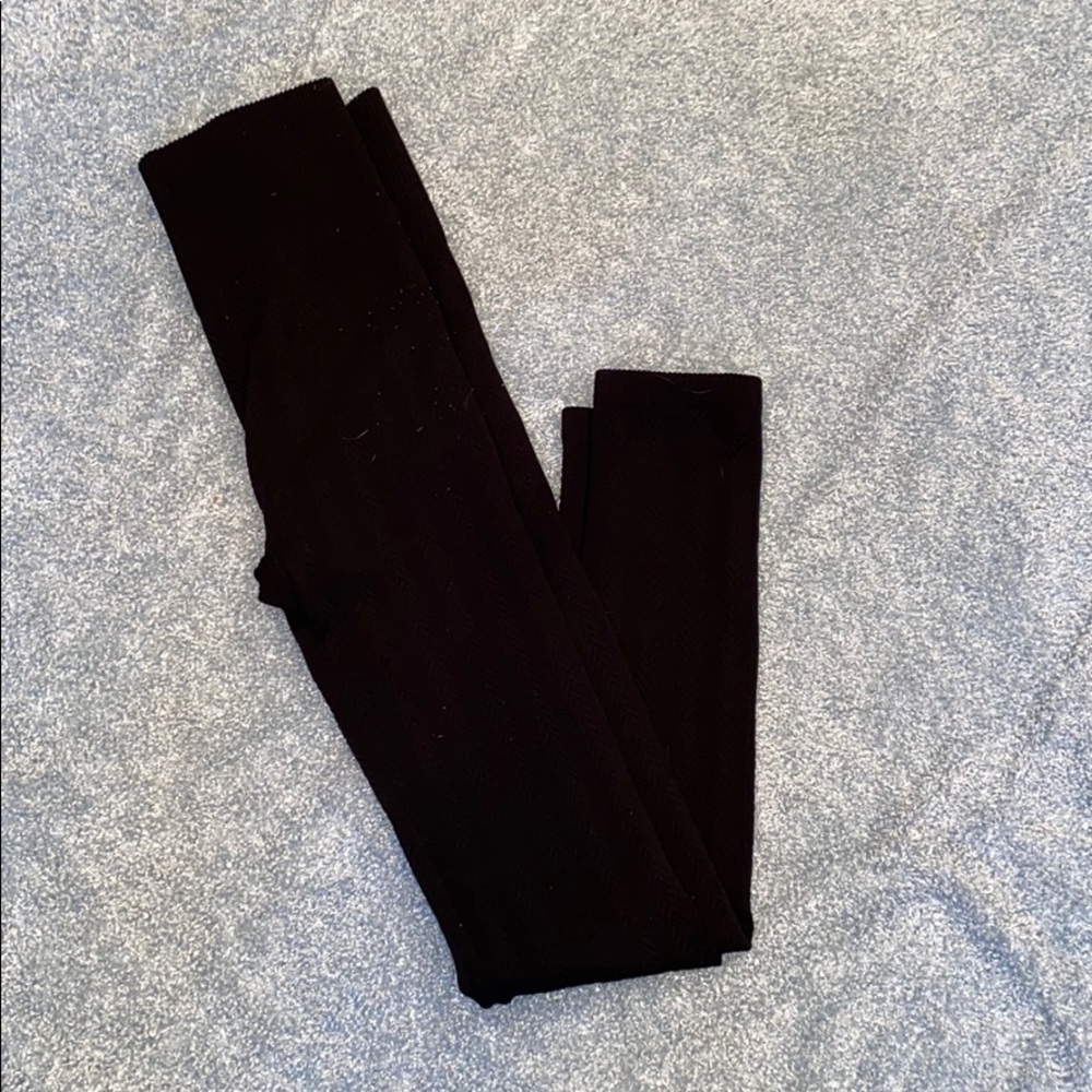 Chevron black leggings